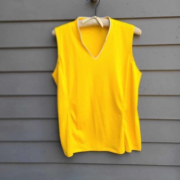 Lady Hagen Yellow Sleeveless Golf Top size Large - Picture 1 of 9